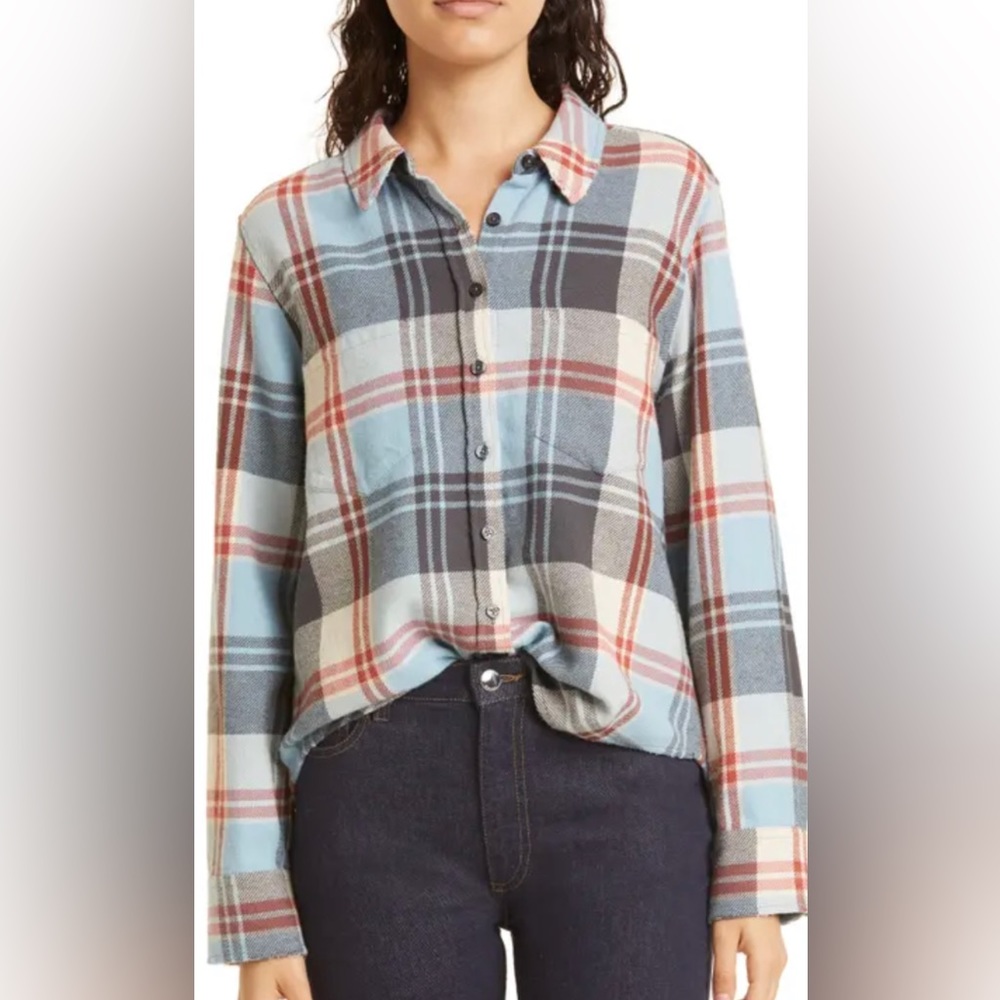 The Great. Scouting shirt in Rocky Mountain Plaid. Flannel size 2